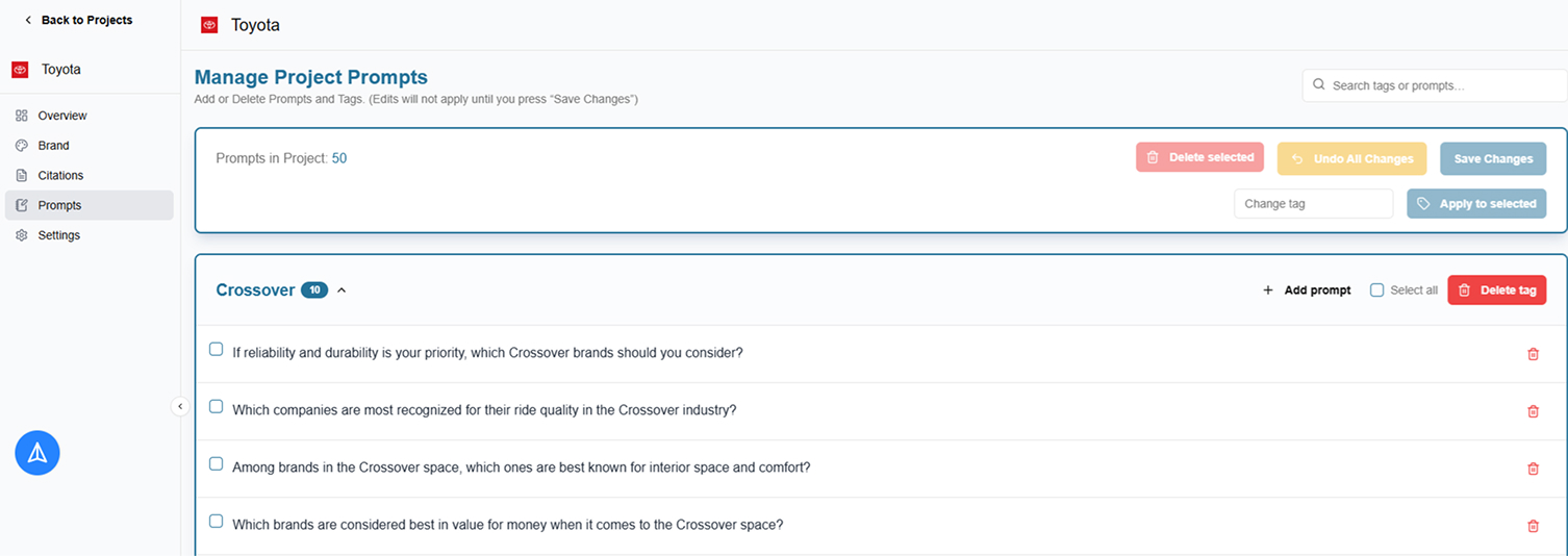 Competitive benchmarking